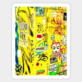 Yellow Street Tags Sticker NYC Magnet